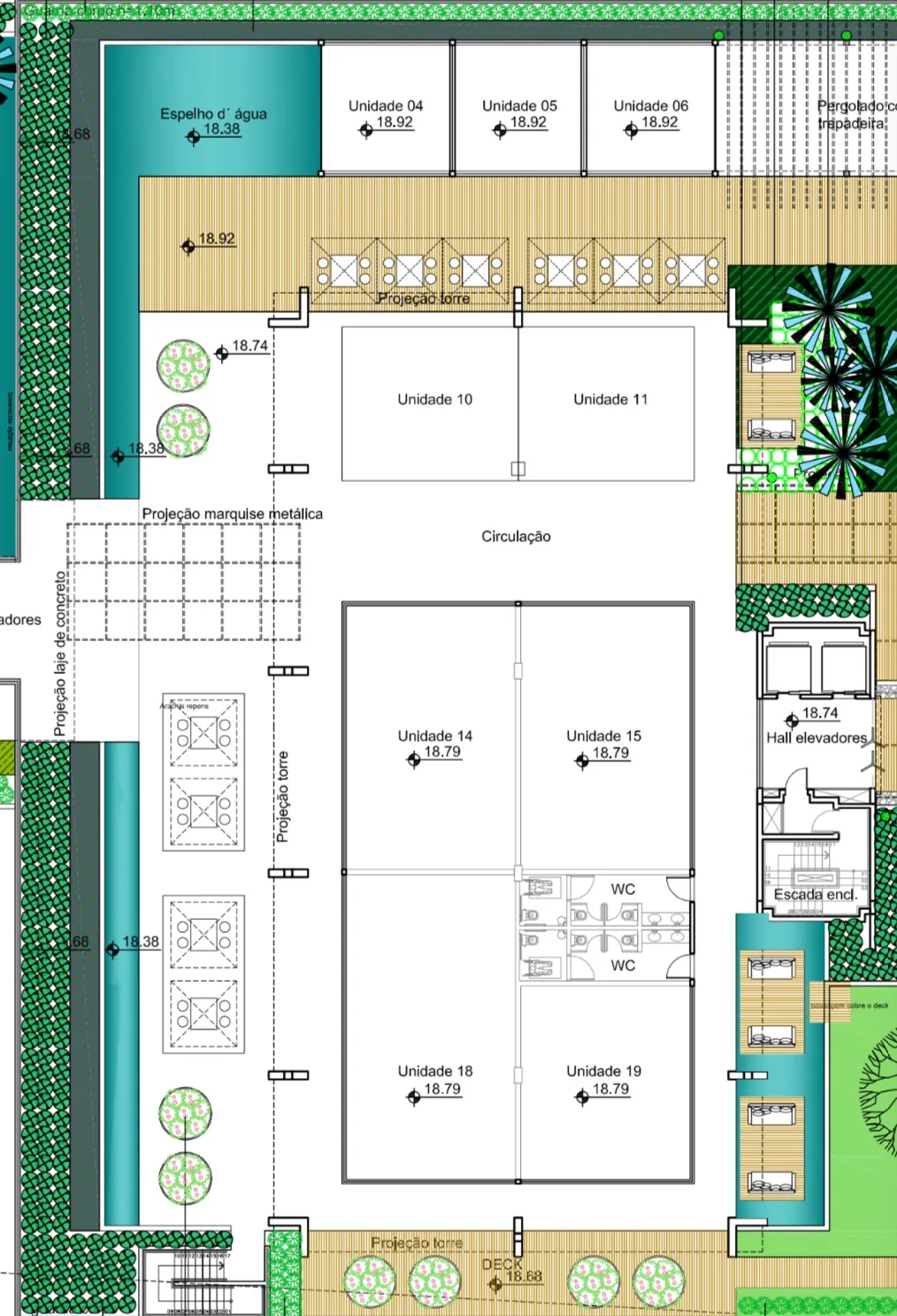 Planta do térreo Techno Towers